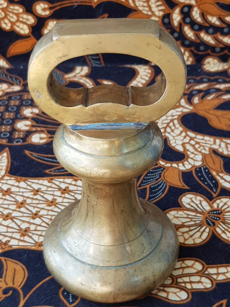 Mooie antieke set koperen klok of bel gewichten uit Engeland, Antiek en Kunst, Antiek | Koper en Brons, Ophalen of Verzenden, Koper