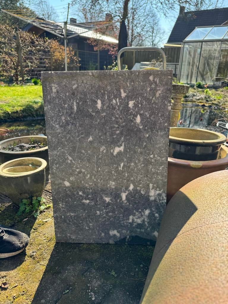 Partij Belgische leisteen tegels,  (2,5 m²), Doe-het-zelf en Verbouw, Tegels, Ophalen, 40 tot 60 cm, Gebruikt, Hardsteen