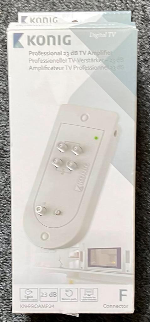 König 23 dB TV Versterker, Audio, Tv en Foto, Schotelantennes, Nieuw, (Schotel)antenne-accessoires, Overige merken, Ophalen