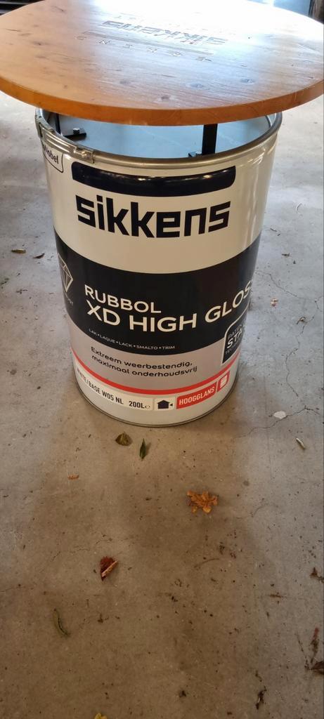 Sta Tafel Sikkens Verfblik, Doe-het-zelf en Verbouw, Verf, Beits en Lak, Gebruikt, Verf, 20 liter of meer, Wit, Ophalen of Verzenden