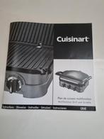 Cuisinart gril en bakplaat, Ophalen of Verzenden, Uitneembare platen, Zo goed als nieuw