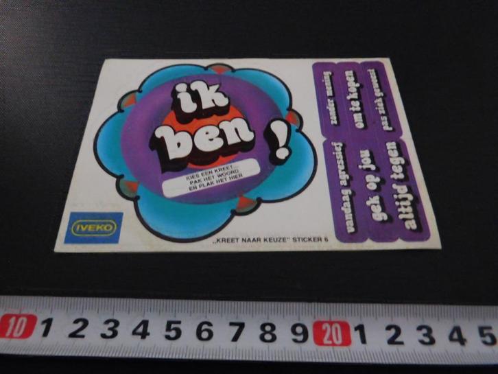sticker IVEKO Ik ben !  Sticker 6  AC878*, Verzamelen, Stickers, Zo goed als nieuw, Ophalen
