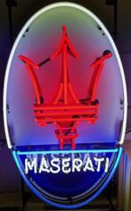 Maserati neon licht reclame garage showroom verlichting, Ophalen, Zo goed als nieuw, Lichtbak of (neon) lamp
