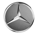 Mercedes naafdop  Ster verhoogd. 75 mm Grijs Chrome €10,-, Ophalen of Verzenden, Mercedes-Benz