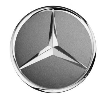 Mercedes naafdop grijs chromen ster 75 mm Grijs Chrome €10,-