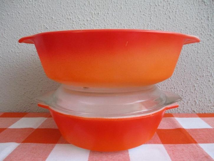 Vintage Schalen Retro Oranje, Verzamelen, Retro, Huis en Inrichting, Ophalen of Verzenden