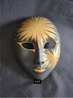 Vintage Masquerade Mask Black & Gold Full Face size Retro 20, Ophalen of Verzenden