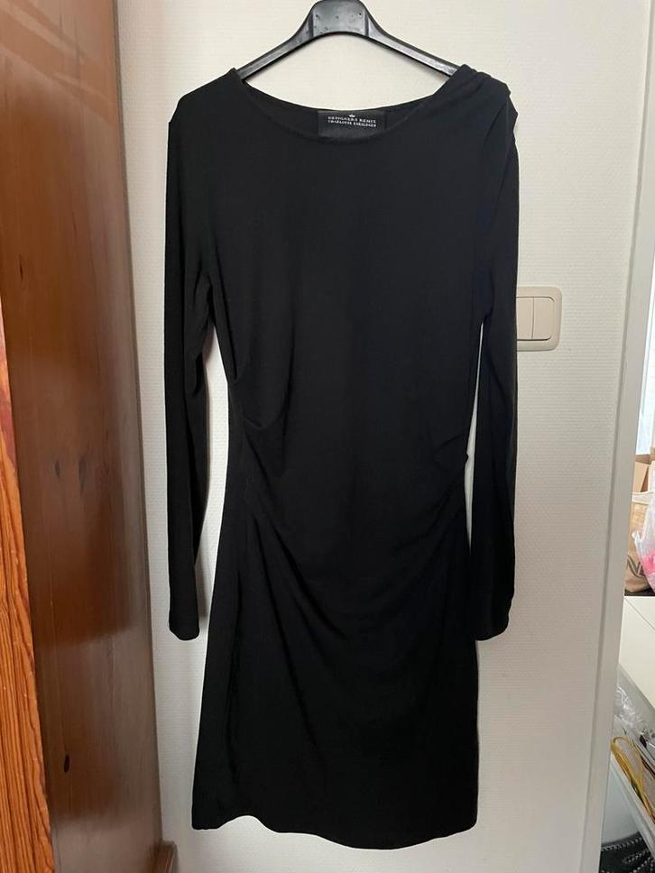 Zwart chique jurk Designers remix Charlotte eskildsen 38 M, Kleding | Dames, Jurken, Gedragen, Maat 38/40 (M), Zwart, Ophalen of Verzenden