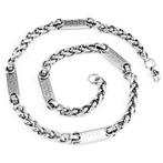 Stalen Grieks Design Ketting Vossenstaart Schakels RVS Heren, Sieraden, Tassen en Uiterlijk, Overige materialen, Birgitta-Gracht 33, 6465 EL Kerkrade, Nederland