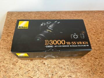 Nikon D3000 + 55-200mm VR lens + flitser – complete set! beschikbaar voor biedingen