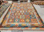 Handgeweven oosterse wollen kelim 396x294, Info@SlatsAntiek.nl, Vof Slats Antiek, Ophalen of Verzenden, Rechthoekig