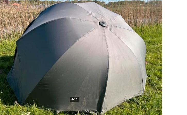 Rod Hutchinson Cabrio Hybrid Brolly met van alles er bij, Watersport en Boten, Hengelsport | Karpervissen, Zo goed als nieuw, Overige typen