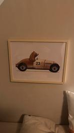 Poster Beer in Raceauto van Gallerix met IKEA Lijst 30x40, Ophalen of Verzenden, Nieuw, Foto of Poster, Minder dan 50 cm
