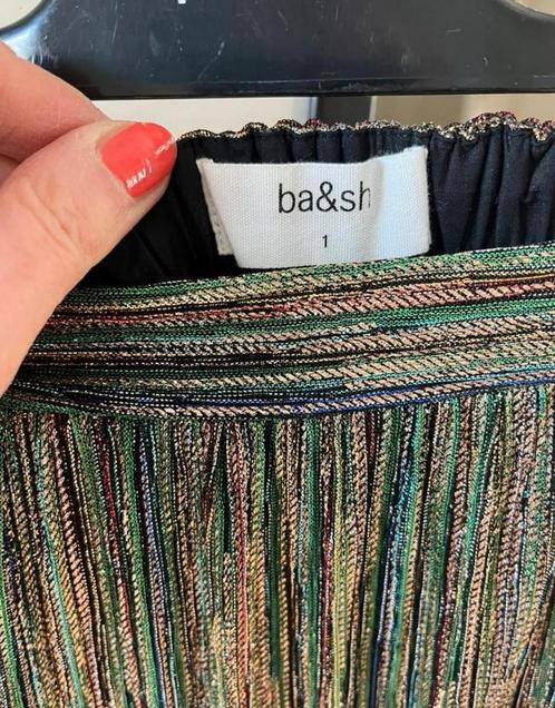 BA&SH prachtige lange rok met goud & felle kleuren mt1 =, Kleding | Dames, Rokken, Zo goed als nieuw, Maat 36 (S), Roze, Onder de knie