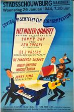 Originele vintage poster Stadsschouwburg Maastricht 1944, Verzamelen, Posters, Ophalen of Verzenden, Zo goed als nieuw, Film en Tv