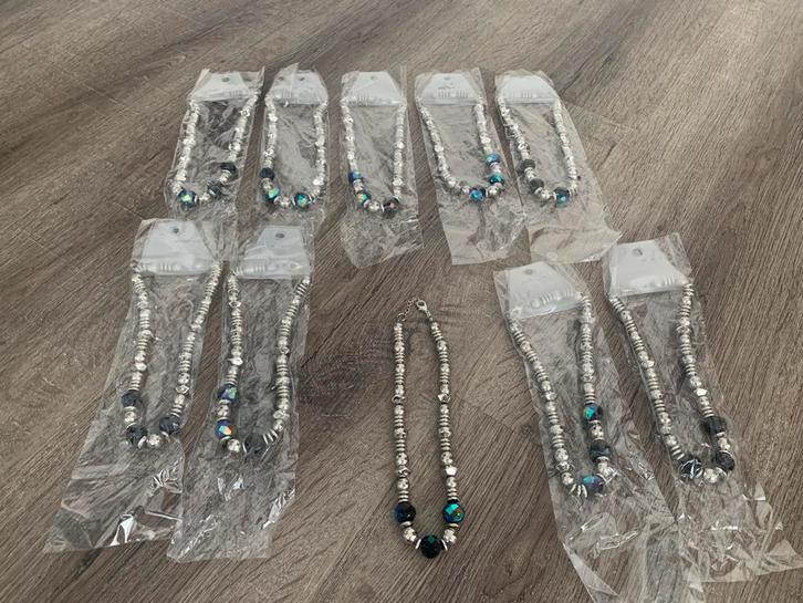 Partij 10 stuks mooie kettingen K102, Sieraden, Tassen en Uiterlijk, Kettingen, Nieuw, Overige materialen, Overige kleuren, Ophalen of Verzenden