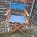 Teakhouten Regisseursstoel - Filmset Stijl, Huis en Inrichting, Ophalen of Verzenden, Bruin, Hout, Eén