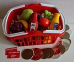 Speelgoed-winkelmandje met groenten, fruit, flessen, munten, Ophalen of Verzenden, Gebruikt, Jongen of Meisje