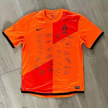 Nederlands elftal EK 2012 shirt met gedrukte handtekeningen beschikbaar voor biedingen