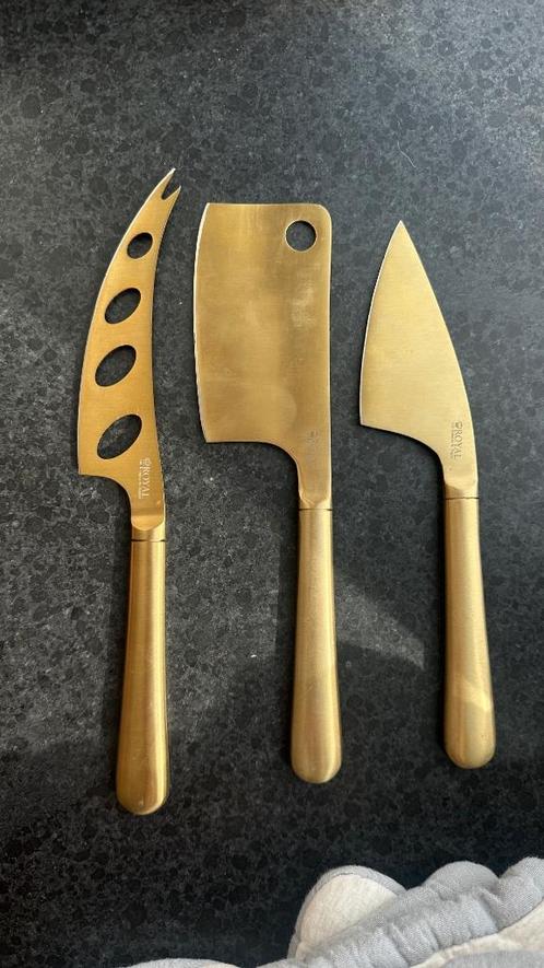 CHAMPAGNE CHEESE KNIFE SET, Huis en Inrichting, Keuken | Bestek, Rvs of Chroom, Ophalen of Verzenden
