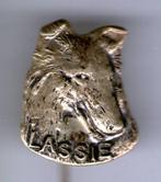 Lassie zilverkleurig honden speldje ( H_073 ), Verzamelen, Nieuw, Dier of Natuur, Speldje of Pin, Verzenden