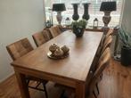 Prachtige robuuste Teak houten tafel zonder stoelen.., Ophalen, 200 cm of meer, 50 tot 100 cm, Zo goed als nieuw