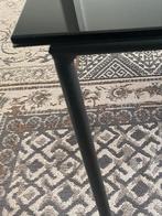 Goossens Salon tafel met zwart glazen blad., Huis en Inrichting, Tafels | Salontafels, 50 tot 100 cm, Vierkant, Modern, Minder dan 50 cm
