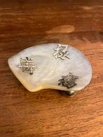 Antieke Schelp met Aziatische Kunst en Gegraveerde Karakters, Ophalen of Verzenden