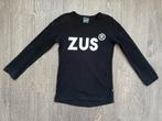 Meisjes shirtje / longsleeve zwart opdruk Zus KMDB mt 122, Kinderen en Baby's, Kinderkleding | Maat 122, Ophalen of Verzenden