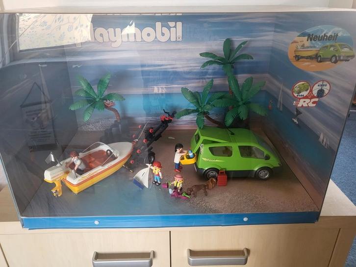 Displsy Playmobil Auto met boot, Kinderen en Baby's, Speelgoed | Playmobil, Zo goed als nieuw, Complete set, Ophalen