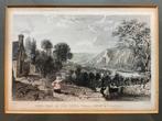 Antieke staalgravure Tamar (Allom) – ingelijst & gekleurd, Ophalen of Verzenden