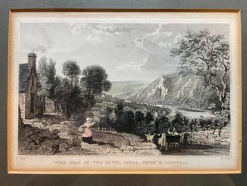 Antieke staalgravure Tamar (Allom) – ingelijst & gekleurd beschikbaar voor biedingen