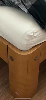 Auping Auronde Eenpersoonsbed - Houtskleur, Ophalen, Gebruikt, 90 cm, Eenpersoons