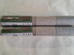 2 rollen STRUCTUUR STREPEN BEHANG zilver taupe - A14402, Ophalen of Verzenden, Minder dan 10 m², Chique