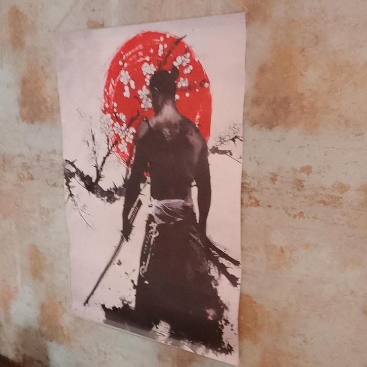 Samurai trend 2026 Art  set van 2, Huis en Inrichting, Woonaccessoires | Wanddecoraties, Zo goed als nieuw, Ophalen