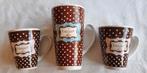 Hoge bruine mok mokken stippen chocolade koffie cappuccino, Ophalen of Verzenden, Zo goed als nieuw, Overige stijlen, Kop(pen) en/of Schotel(s)