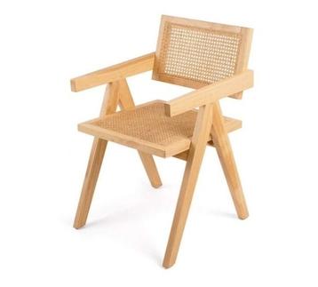 Feel Home houten eetkamer stoel rattan  nature 2+2 gratis!! beschikbaar voor biedingen