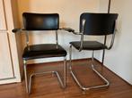Tubax vintage buisframe eetkamerstoelen, Huis en Inrichting, Stoelen, Ophalen, Gebruikt, Twee, Zwart