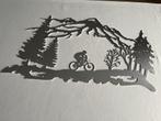 metalen wanddecoratie fietser, Ophalen of Verzenden, Nieuw