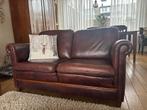 Mooie leren 2-zits bank - Goed onderhouden, Huis en Inrichting, Banken | Bankstellen, Ophalen, Tweepersoons, Leer, Zo goed als nieuw