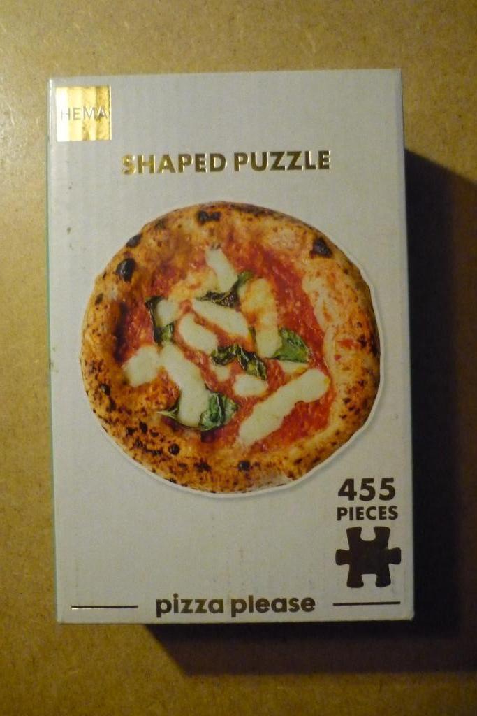 Nieuw Hema shaped puzzel '' PIZZA PLEASE '' 455st., Hobby en Vrije tijd, Denksport en Puzzels, Nieuw, Legpuzzel, Minder dan 500 stukjes