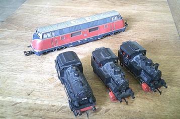 Marklin HO 3 Stoomlocomotieven 3000 - 3029 en Diesellok 3021 beschikbaar voor biedingen