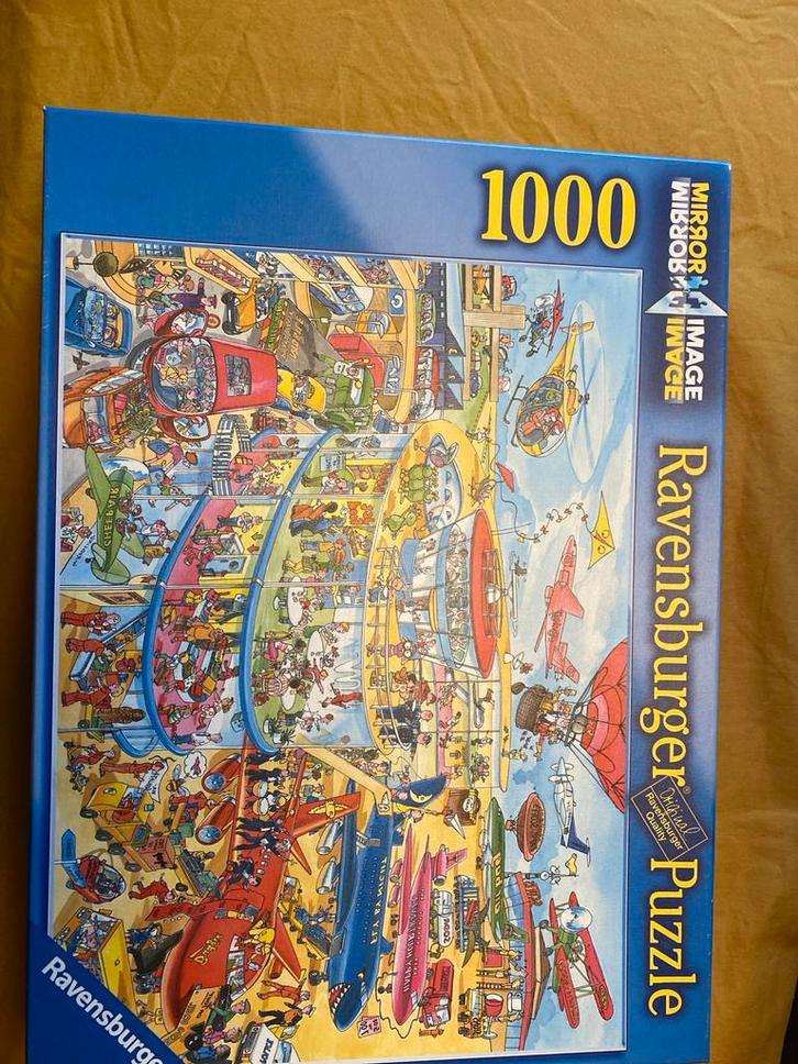 Ravensburger Vliegveld Puzzel - 1000 Stukjes, Hobby en Vrije tijd, Denksport en Puzzels, Zo goed als nieuw, Legpuzzel, 500 t/m 1500 stukjes