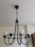 Ikea Kroonluchter met witte kelken, Huis en Inrichting, Lampen | Kroonluchters, Ophalen of Verzenden, Zo goed als nieuw, Glas