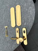 Messing Voordeurbeslag Set, Ophalen of Verzenden, Gebruikt, Koper of Messing, Klink of Kruk