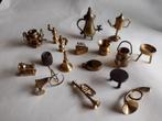 17 div. koperen miniaturen, Ophalen, Zo goed als nieuw, Gebruiksvoorwerp