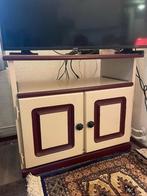 Tv-meubel uitschuifbaar crème en rood, Ophalen, Gebruikt, 50 tot 100 cm, Minder dan 100 cm