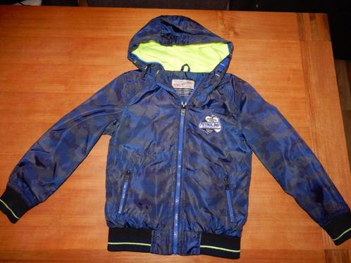 Petrol Bomberjas / jas  met capuchon mt 128, Kinderen en Baby's, Kinderkleding | Maat 128, Gebruikt, Jongen, Jas, Verzenden
