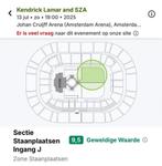 2x Staanplaats Tickets voor Kendrick Lamar & SZA, Tickets en Kaartjes, Concerten | Pop, Twee personen