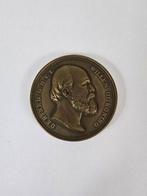Penning, 70e verjaardag van Koning Willem III, 1887, Ophalen of Verzenden, Brons, Nederland
